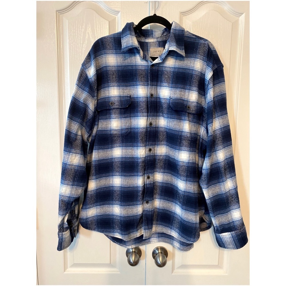 Jacks button down shirt plaid in blue size 2 XL